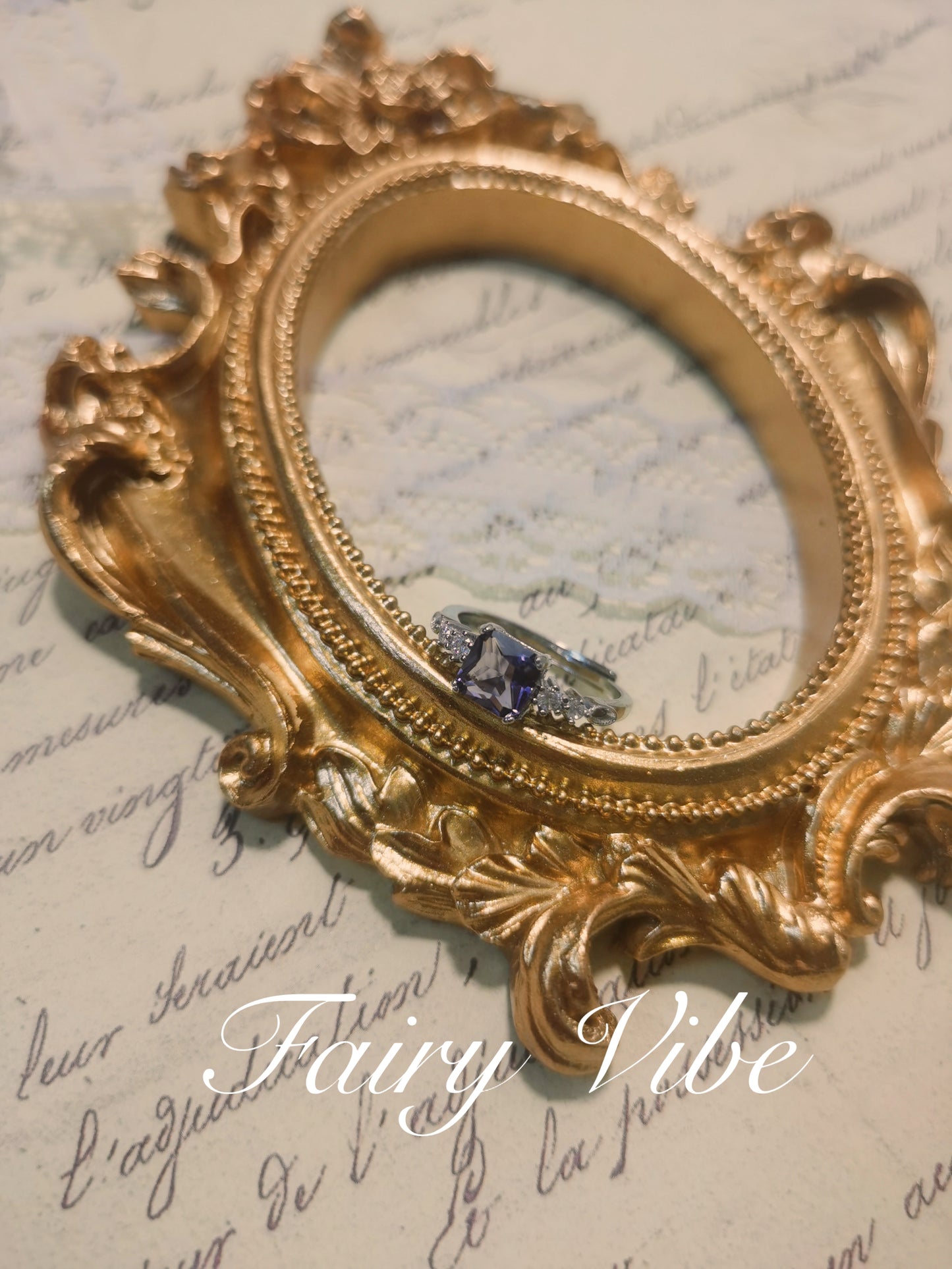 Cubic Cut Purple CZ Silver Daily Ring