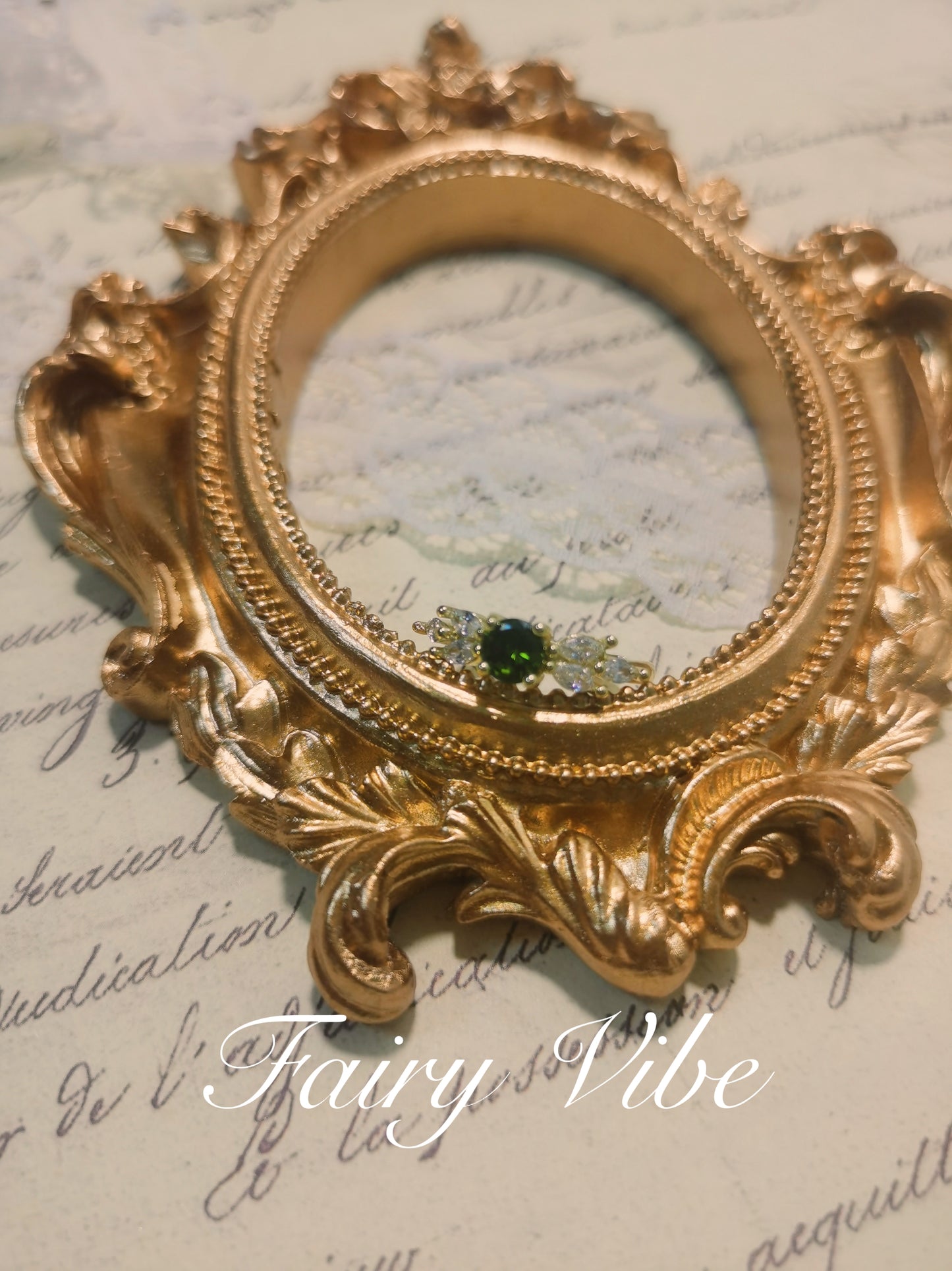 Elegant Leaf Shaped Round Cut Olive CZ Rose Gold Ring