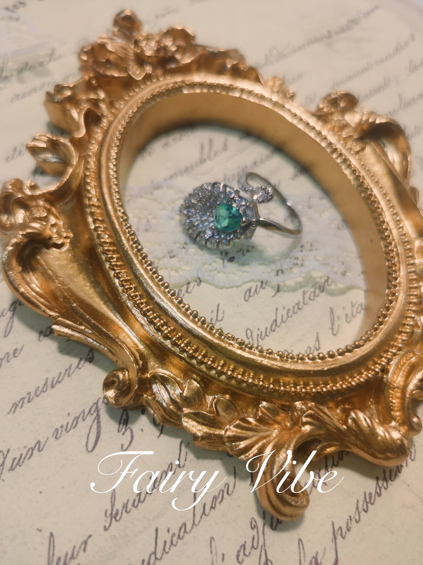 Designer Ring Plume Shaped Pear Cut Ocean Blue CZ Ring