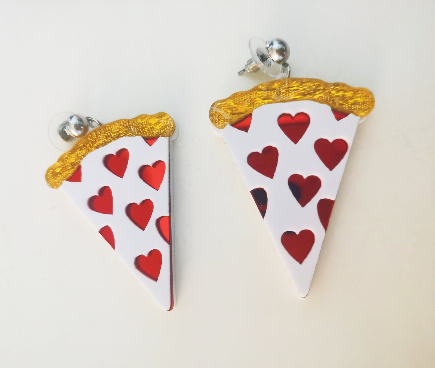 Pizza with Hearts Earring funny earring gift party earring