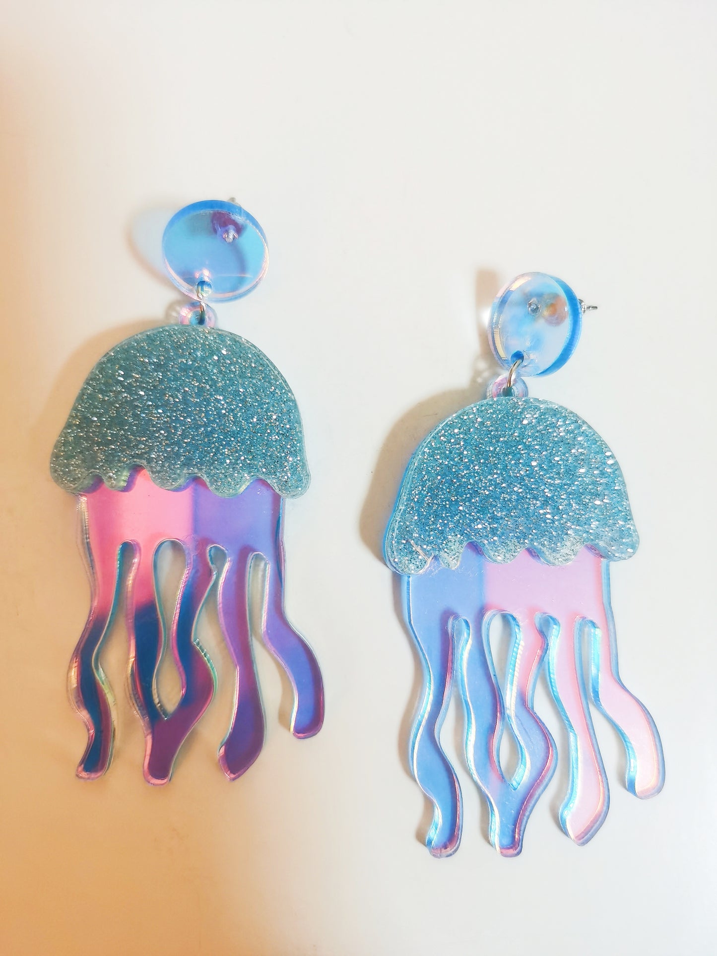 Blue Laser Jellyfish Earring funny earring party earring