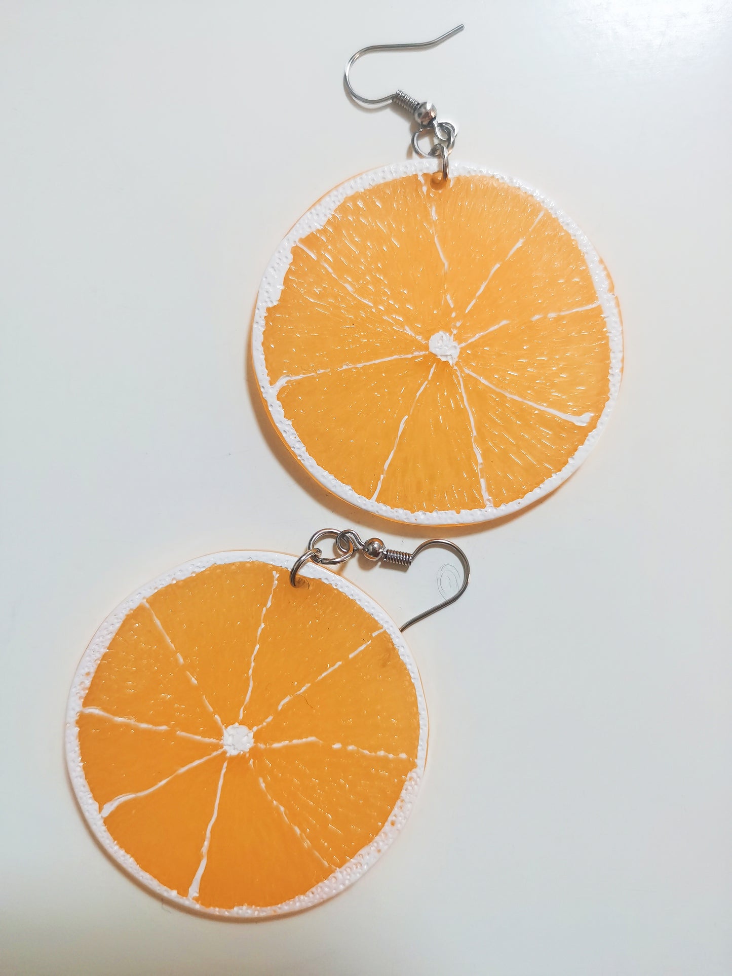Orange and Lemon Slice Earring, summer vibe earring, funny, fruit earrings for fun