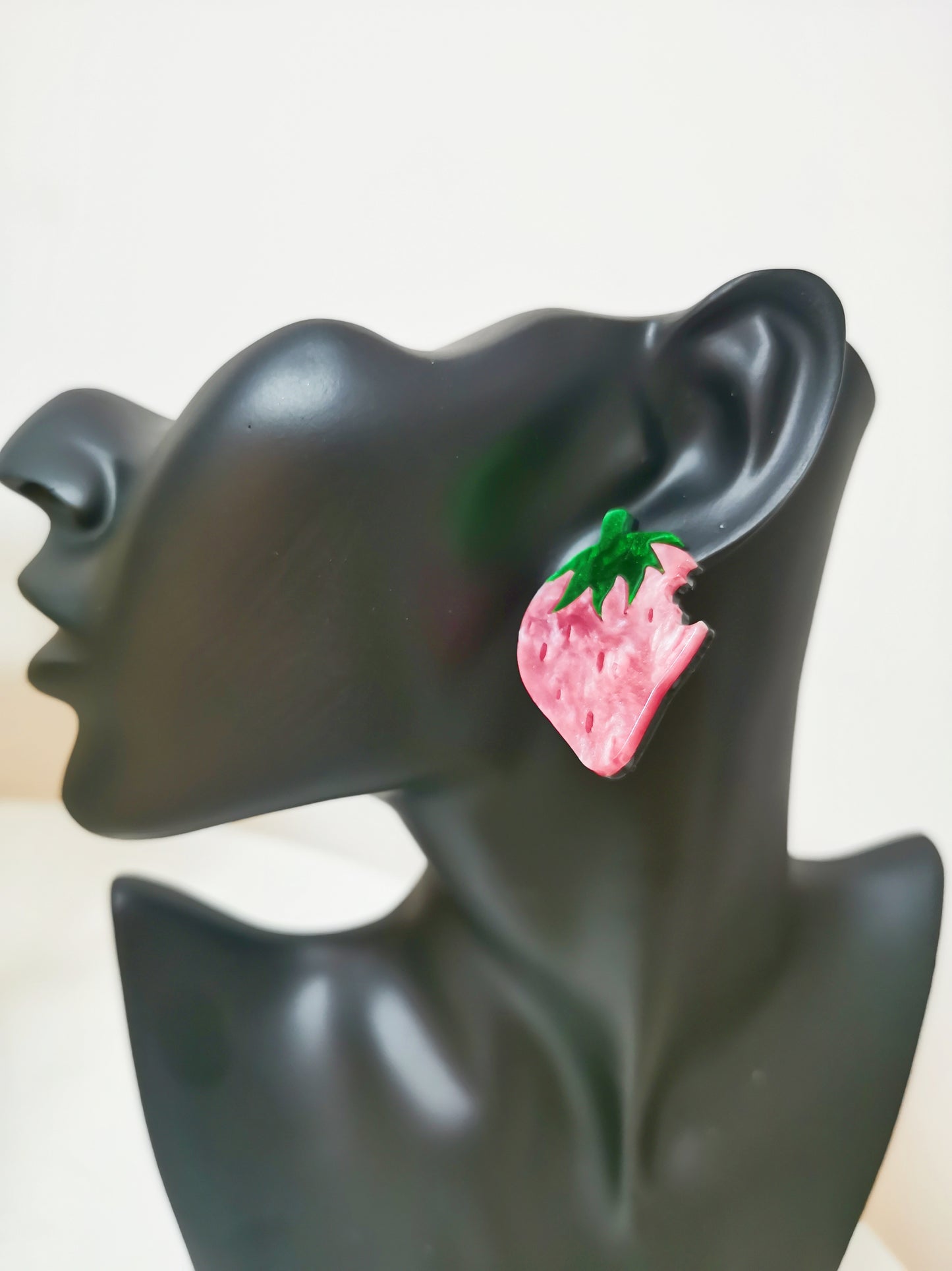 Strawberry Bite Earring funny earring daily earring creative earring gift