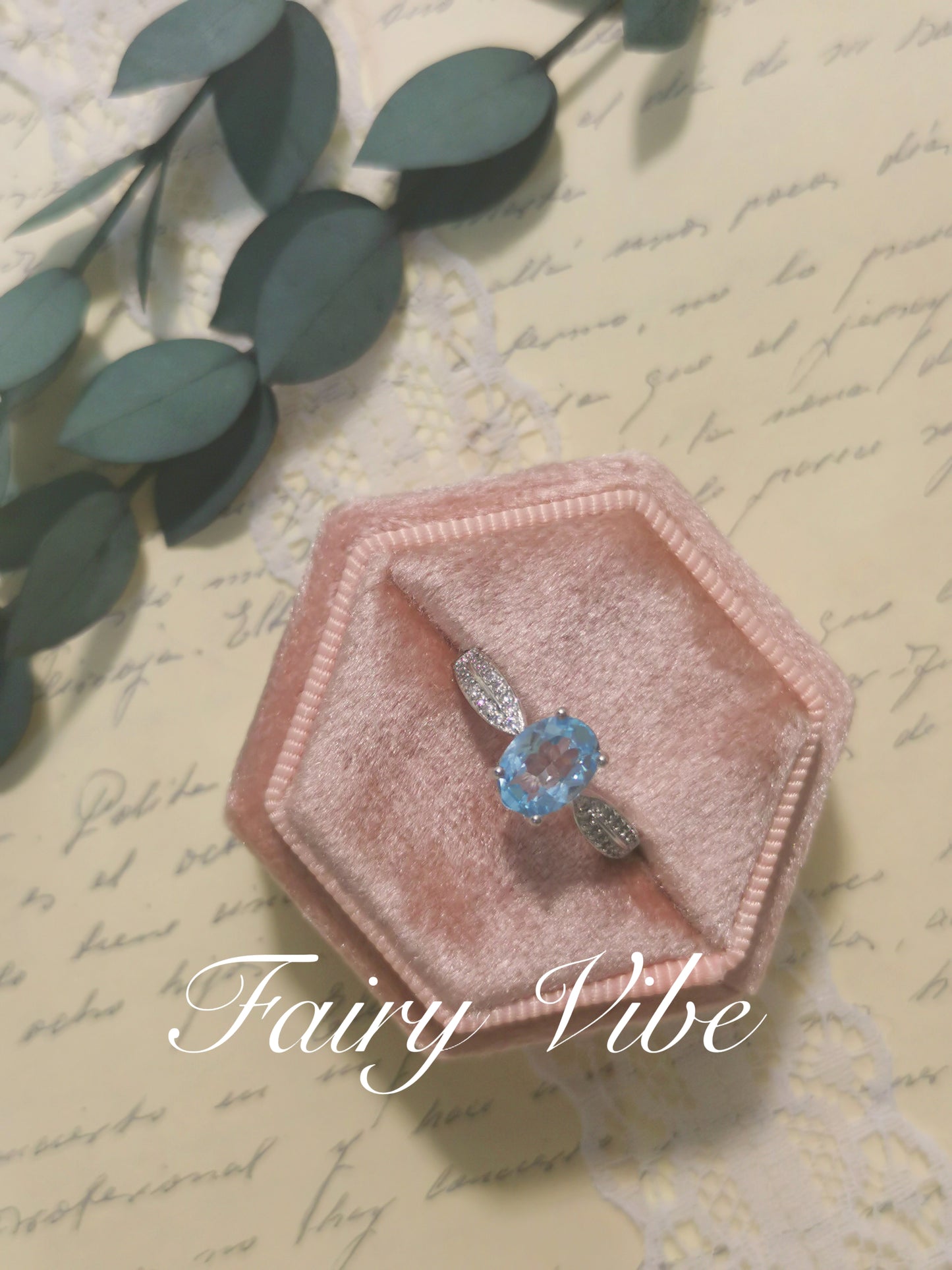 Oval Cut Light Blue CZ Silver Ring Daily Rings