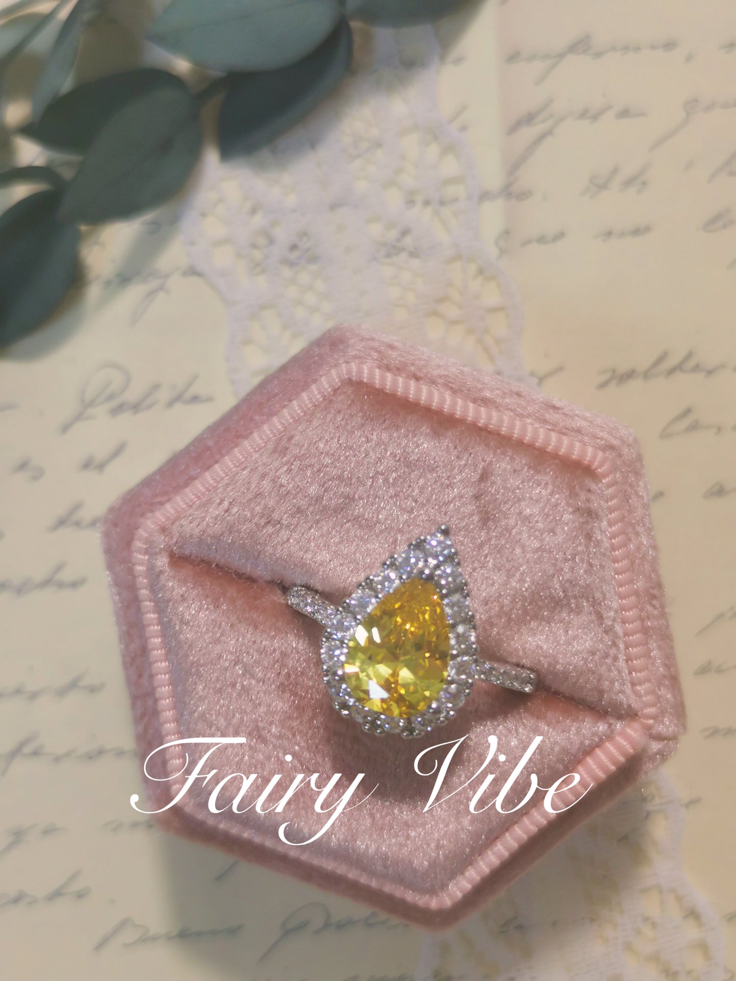Pear Cut 5ct Pink & Yellow Cubic Zirconia Silver Ring