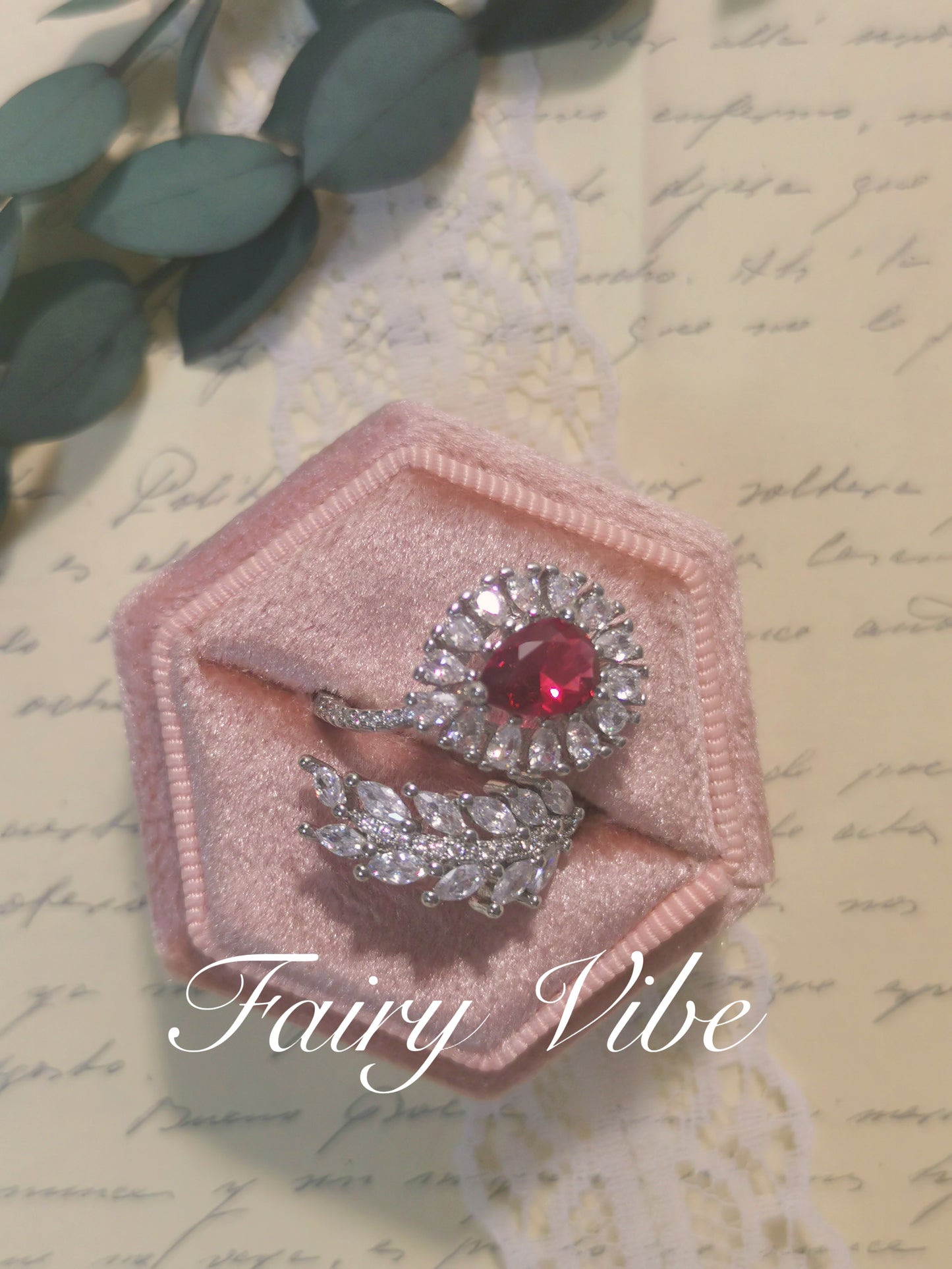 Palm Shaped Cocktail Created Rube Silver Ring