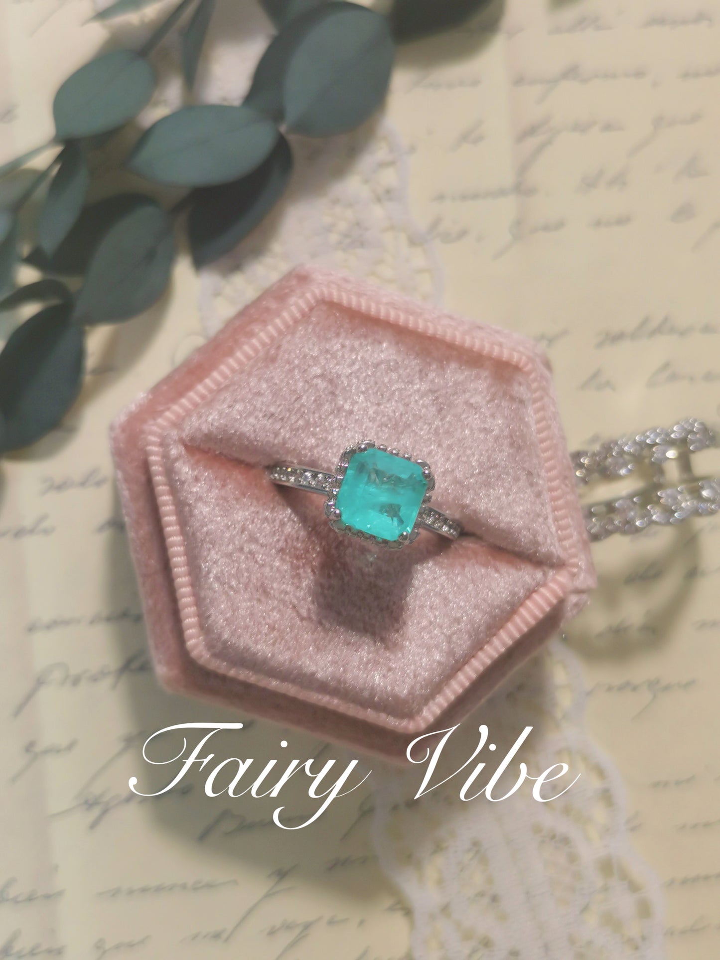 Designer Separable Rings Cubic Cut Lake Blue CZ Ring