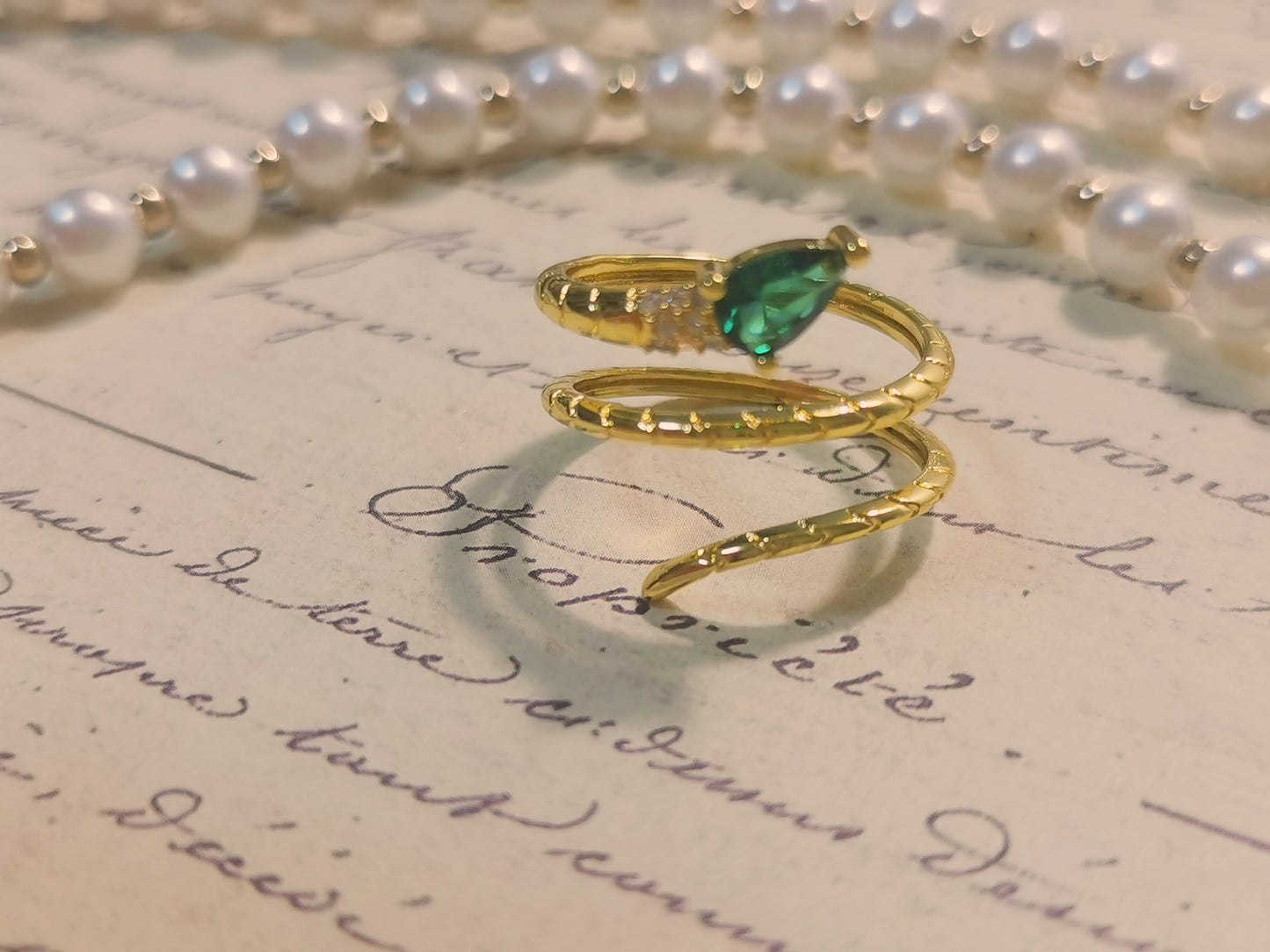 Designer Ring Snake Shaped Creative Ring Silver Daily Ring