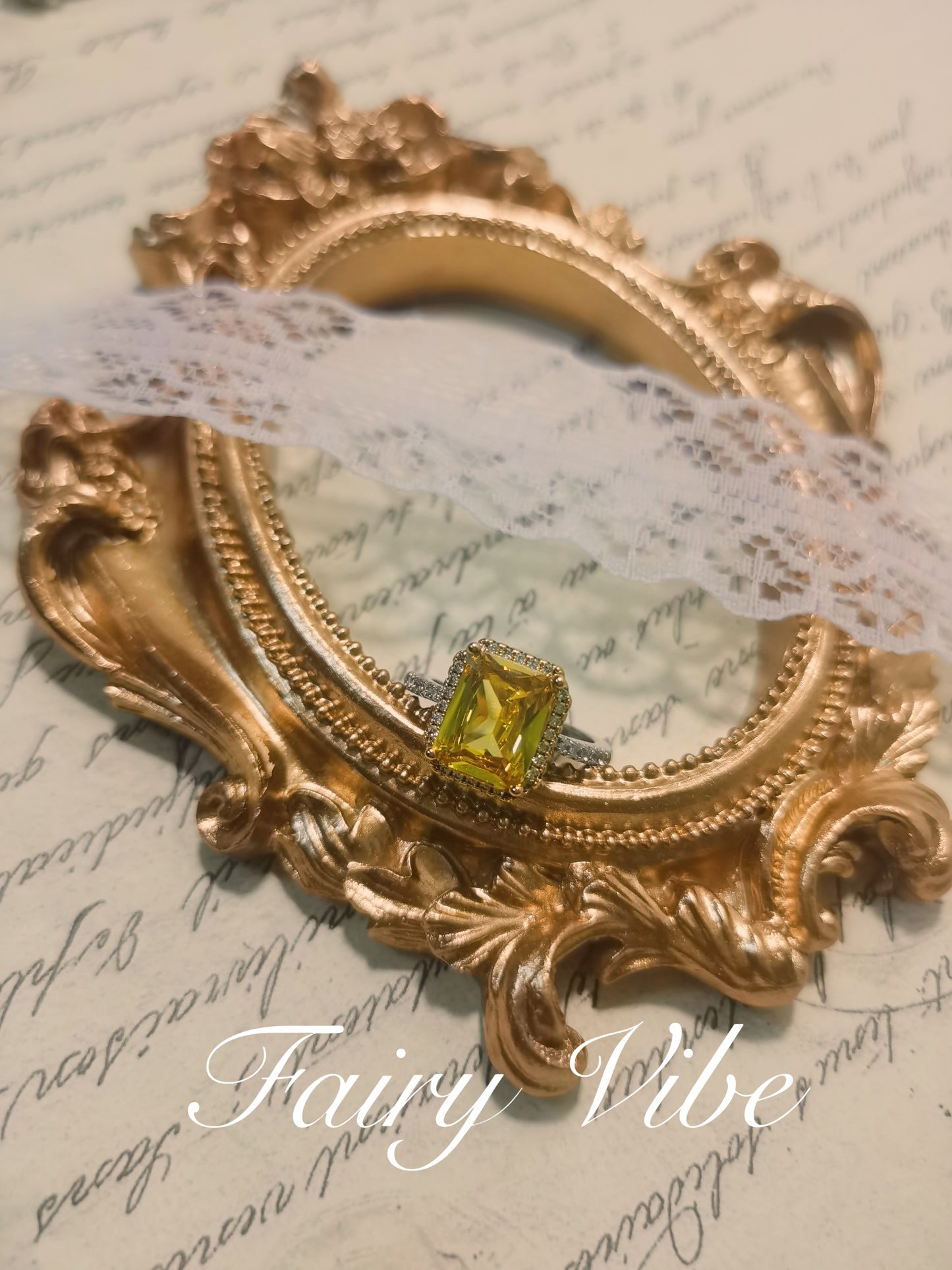 Gorgeous 925 Silver Princess Cut Yellow & Pink CZ Ring