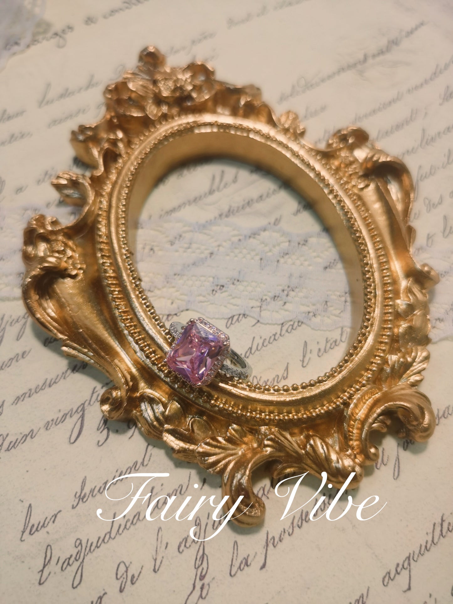 Gorgeous 925 Silver Princess Cut Yellow & Pink CZ Ring