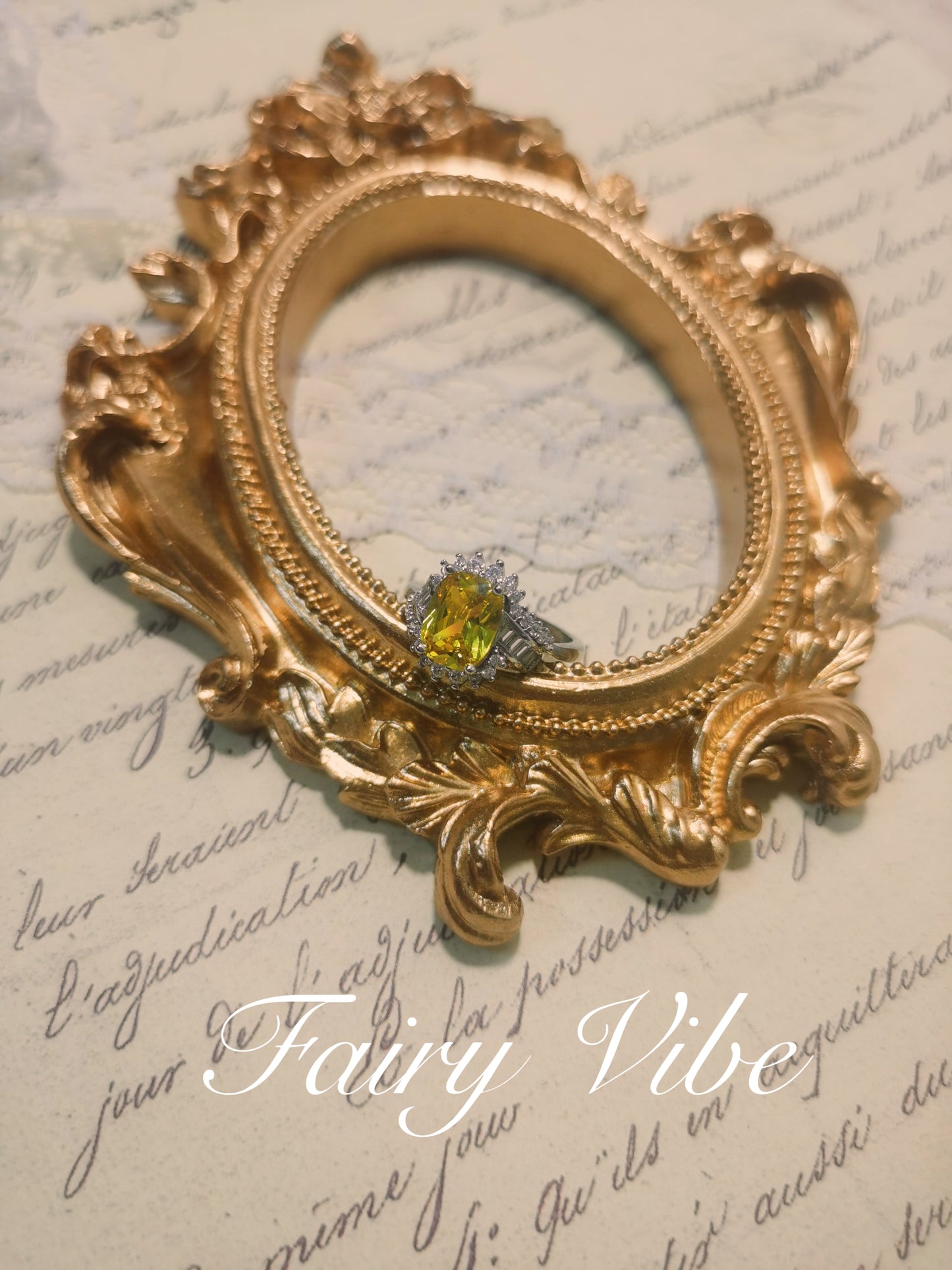 Designer ring Yellow  Fine Cut CZ Silver Ring