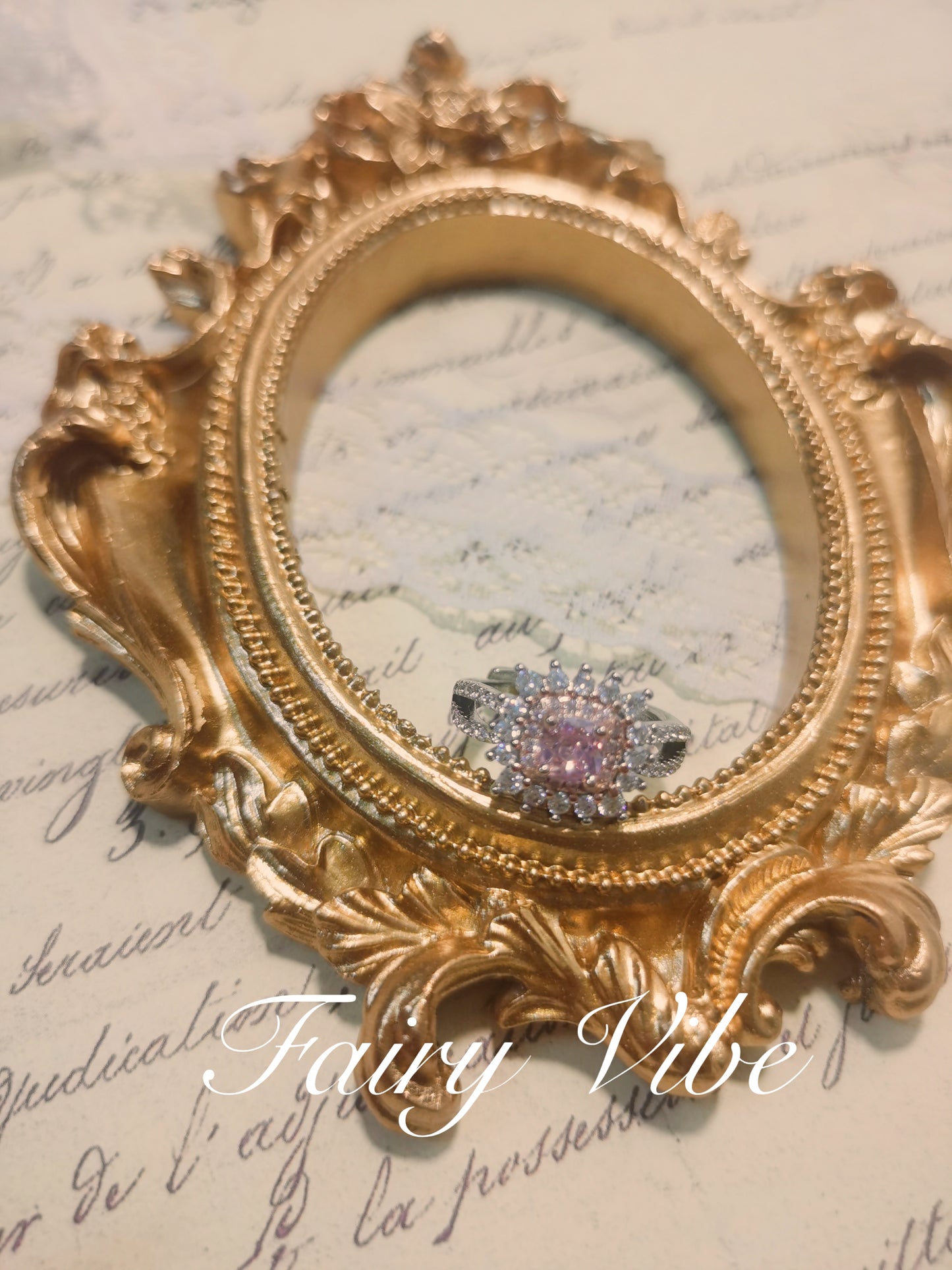 Designer Ring Flower Shaped Cubic Cut Pink CZ Daily Silver Ring