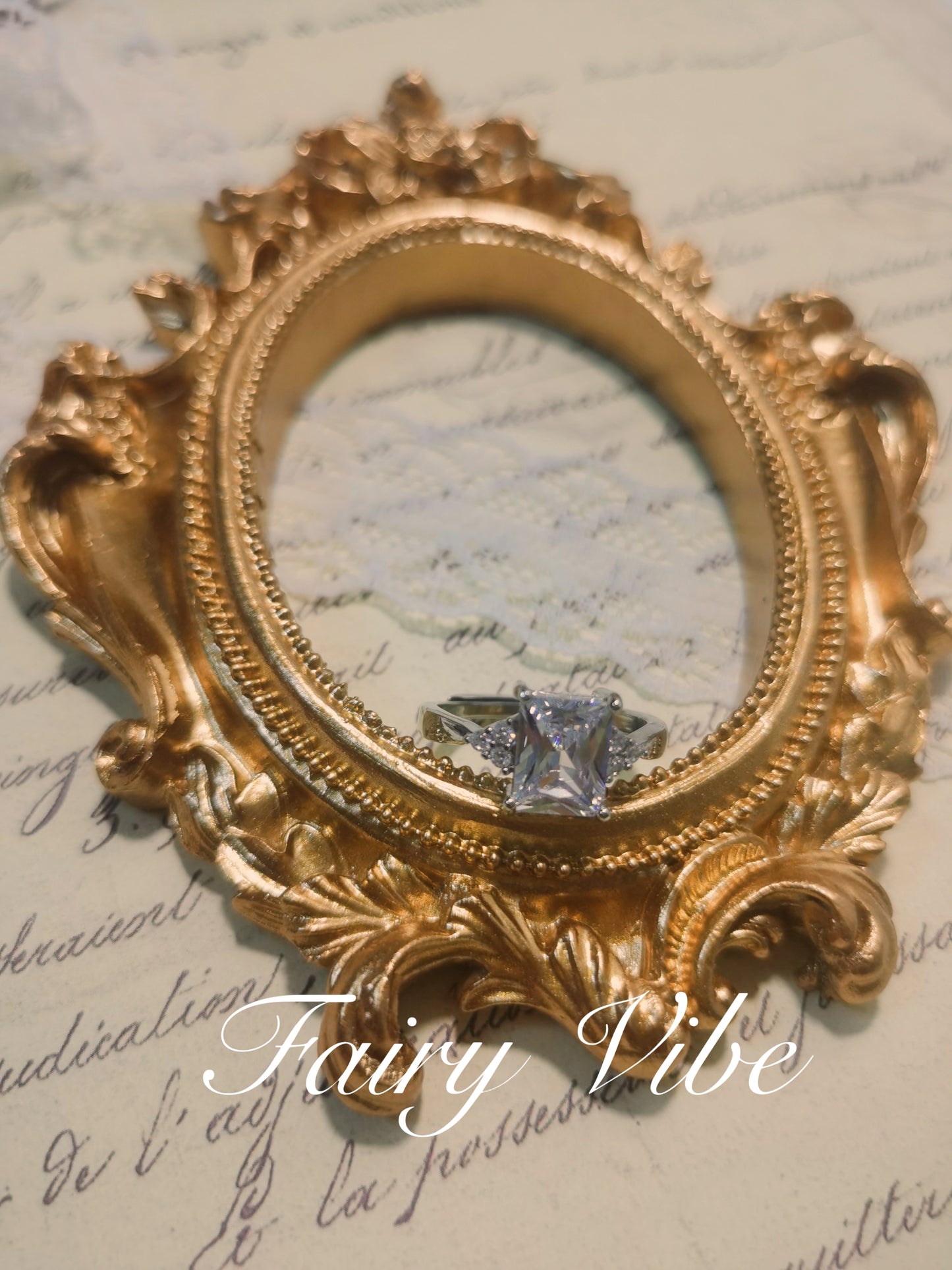 Emerald Cut Pure Color Moissanite Ring Engagement Ring