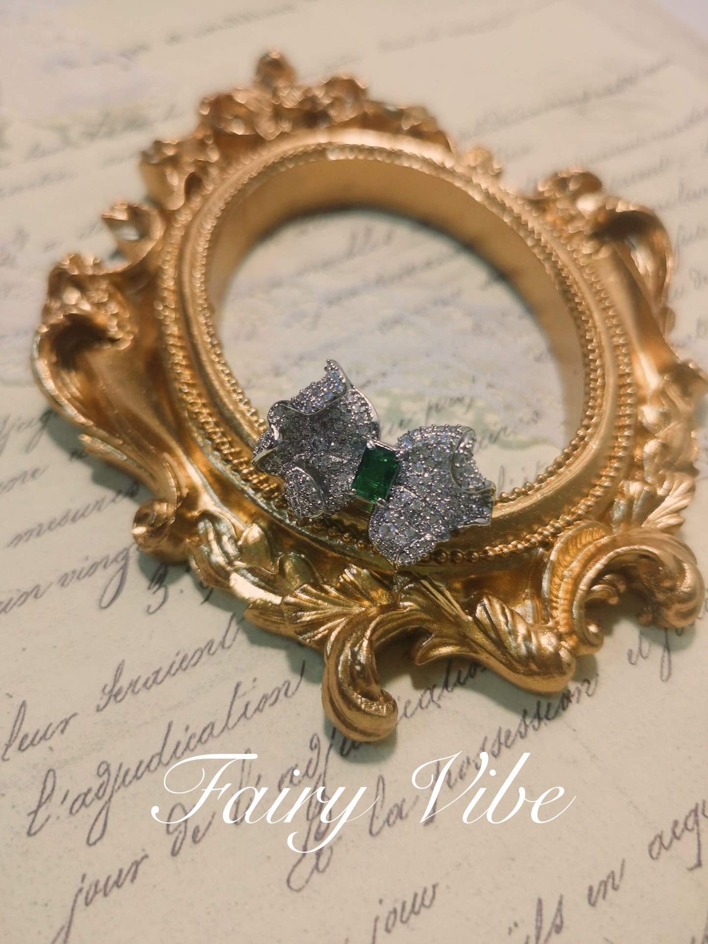 Designer Ring Bowknot Shape Emerald cut Ring