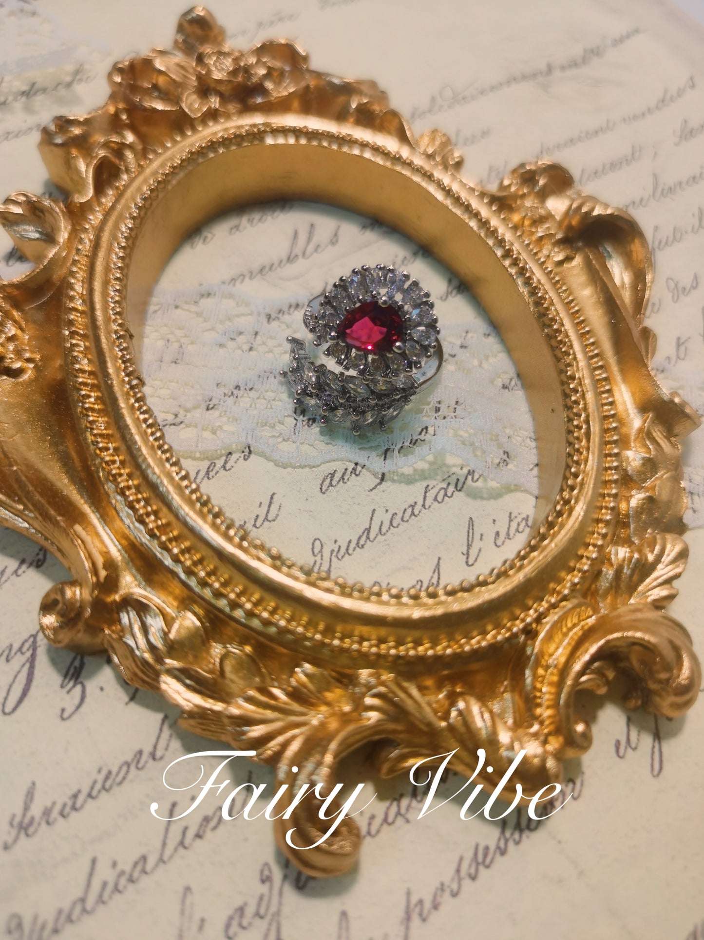 Palm Shaped Cocktail Created Rube Silver Ring