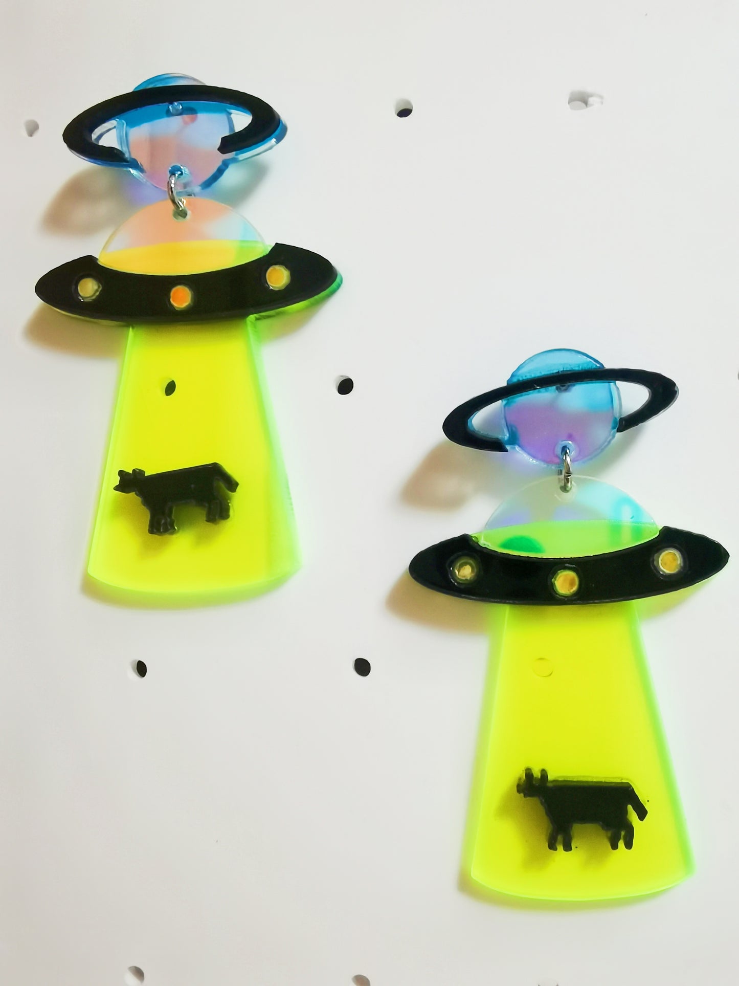 UFO Earrings Laser Color Earrings party earring gift earrings funny