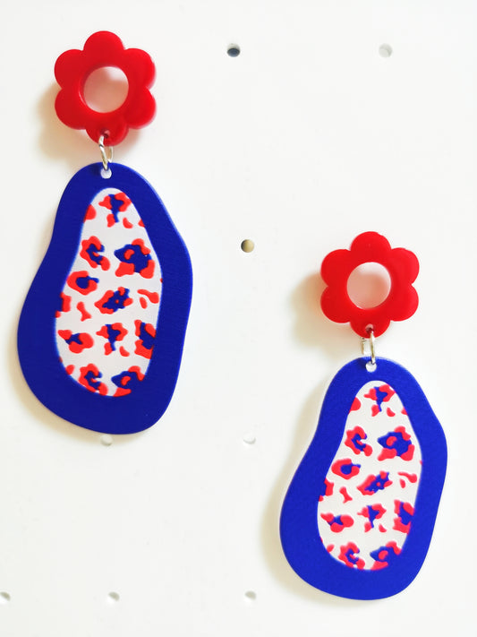 Irregular Shaped Flower Earring, daily earring, gift earring
