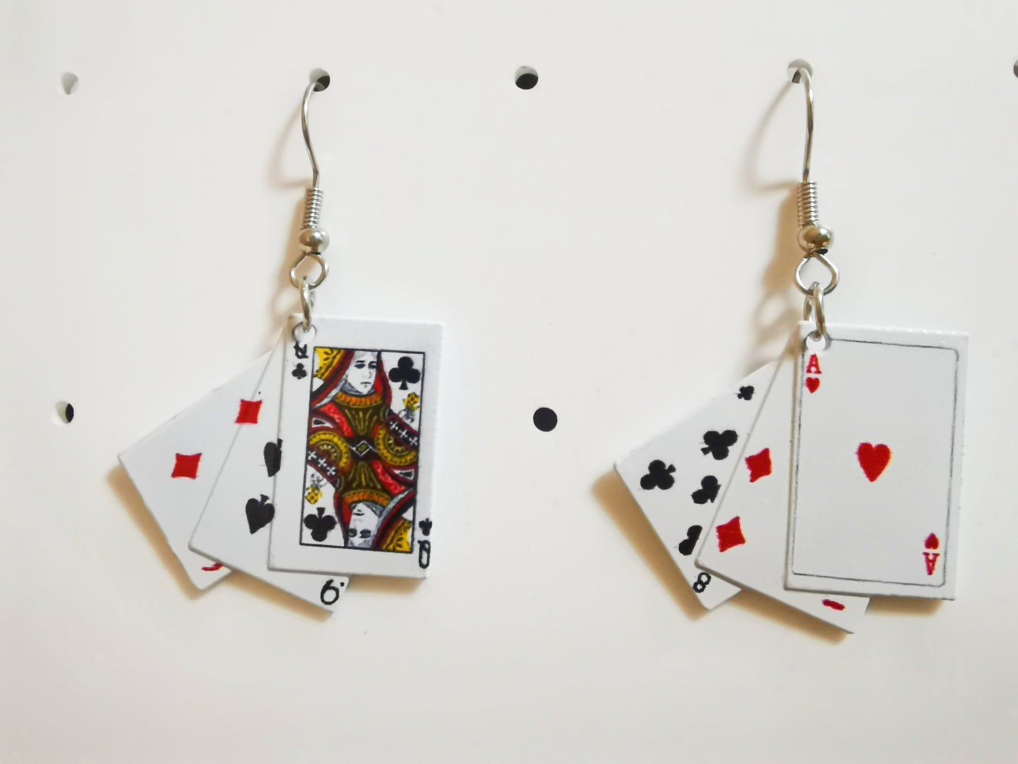 Poker Earring, creative gift funny earrings