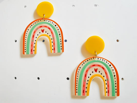 Colorful Rainbow Earrings, daily wearing creative gift cute earring