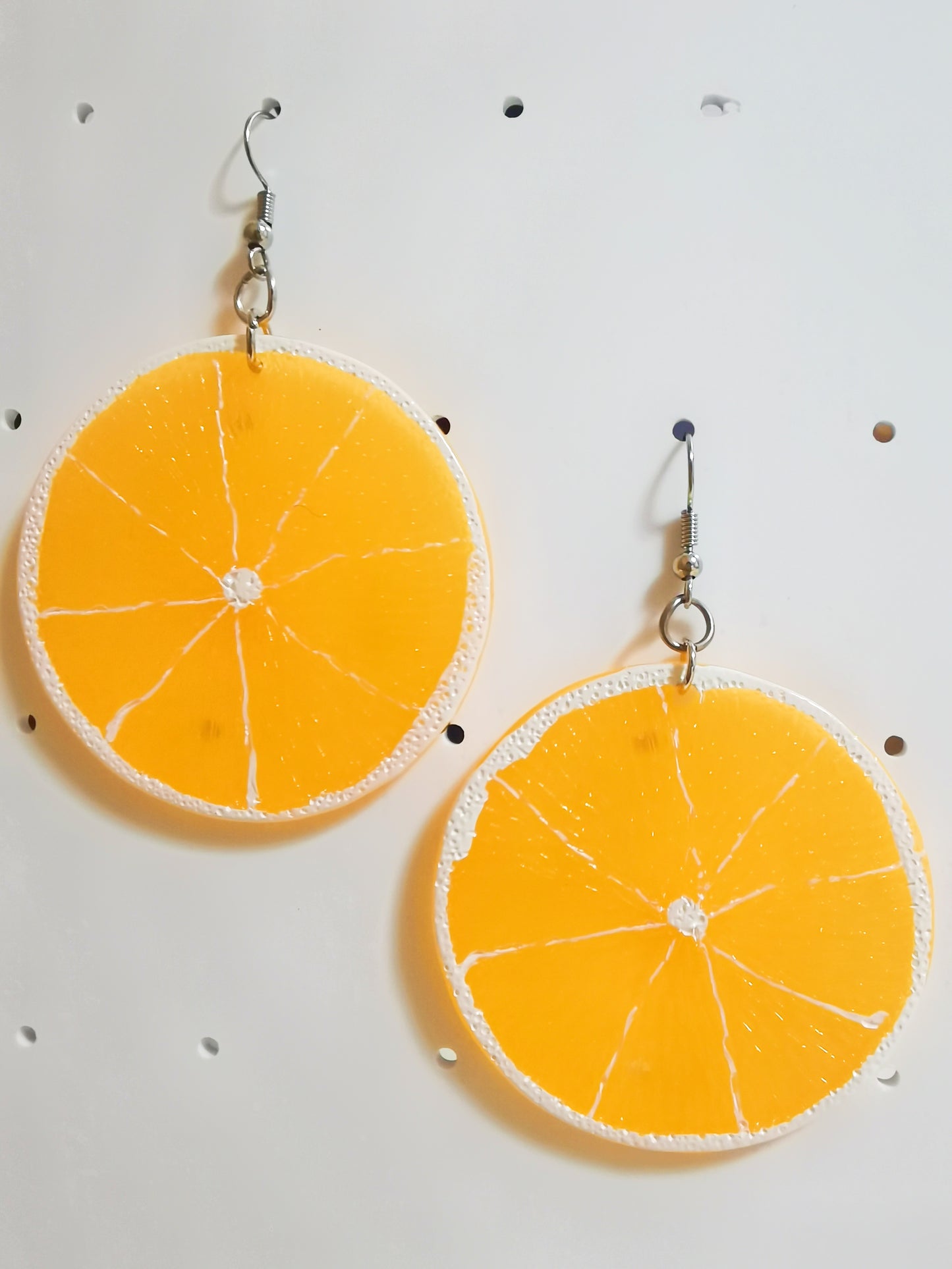Orange and Lemon Slice Earring, summer vibe earring, funny, fruit earrings for fun