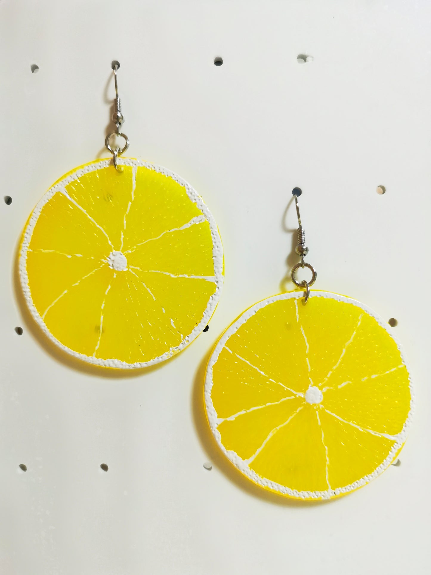 Orange and Lemon Slice Earring, summer vibe earring, funny, fruit earrings for fun