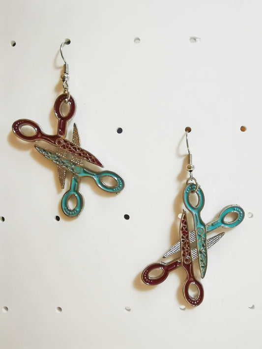 Scissors Shaped Earring cool earrings daily fashion creative gift