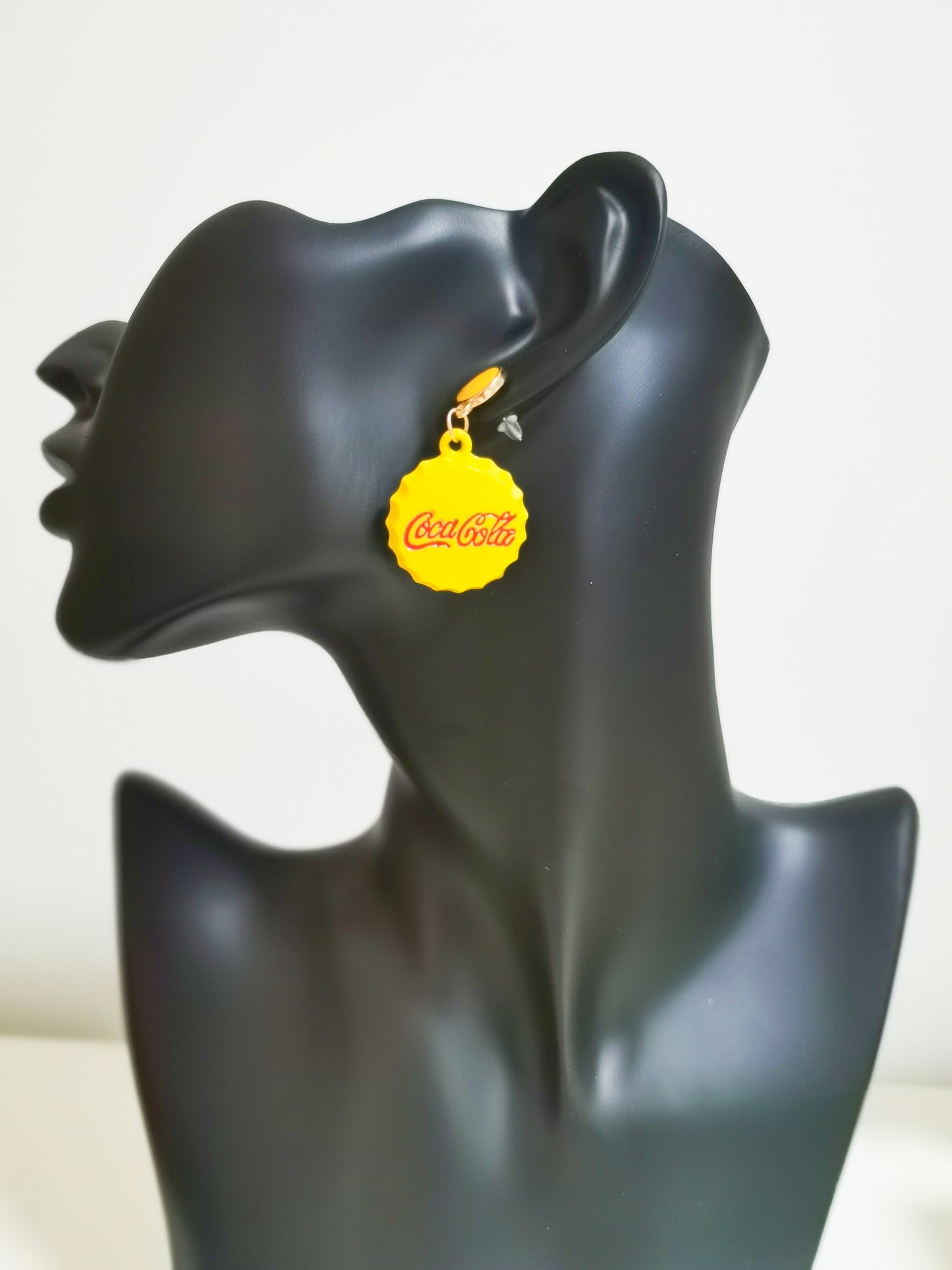 Coke Bottle Cap Earring, funny creative earring daily earring gift