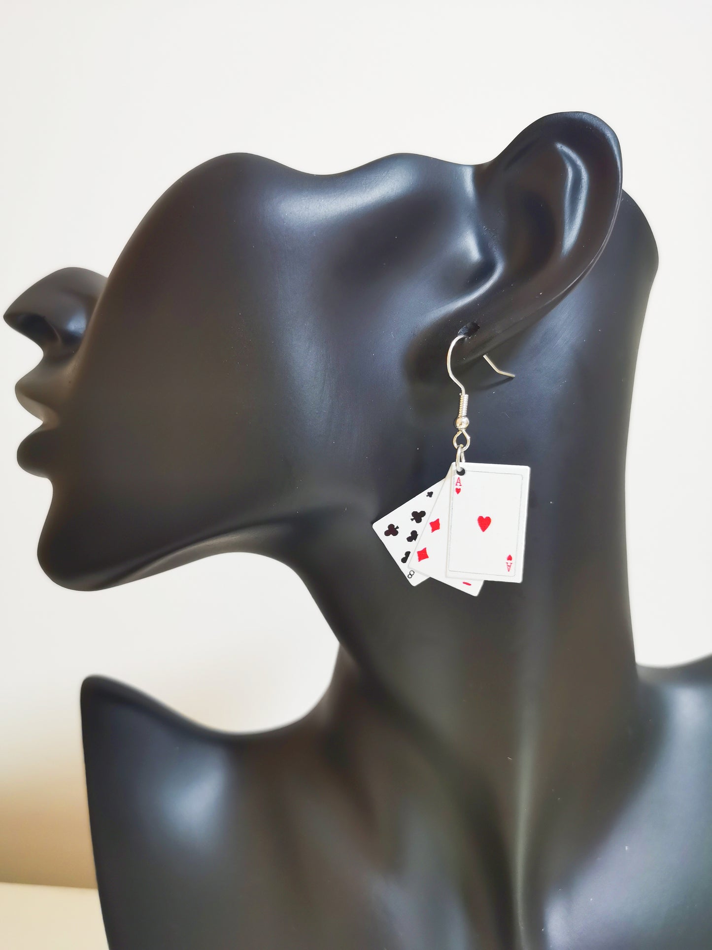 Poker Earring, creative gift funny earrings