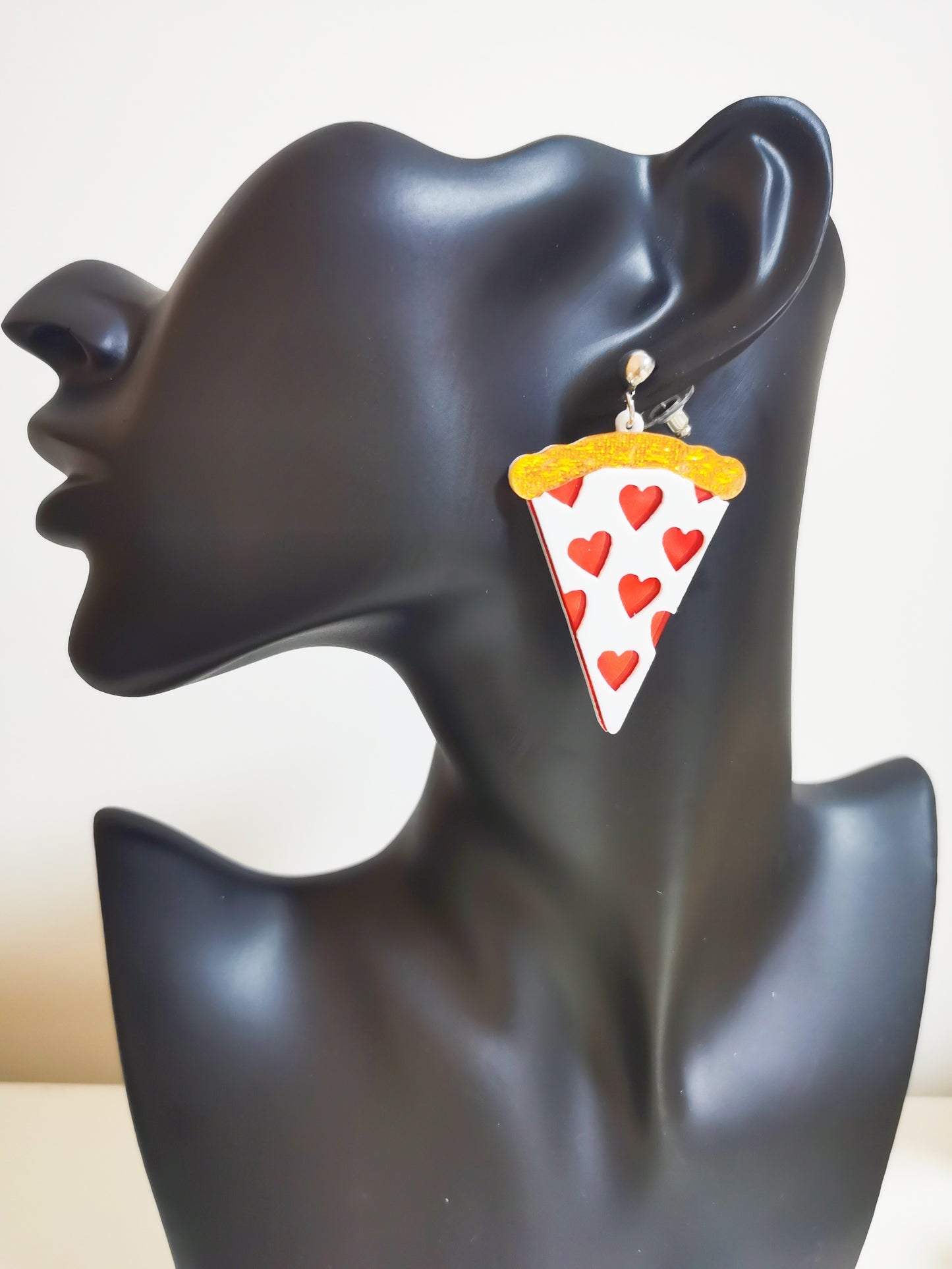 Pizza with Hearts Earring funny earring gift party earring