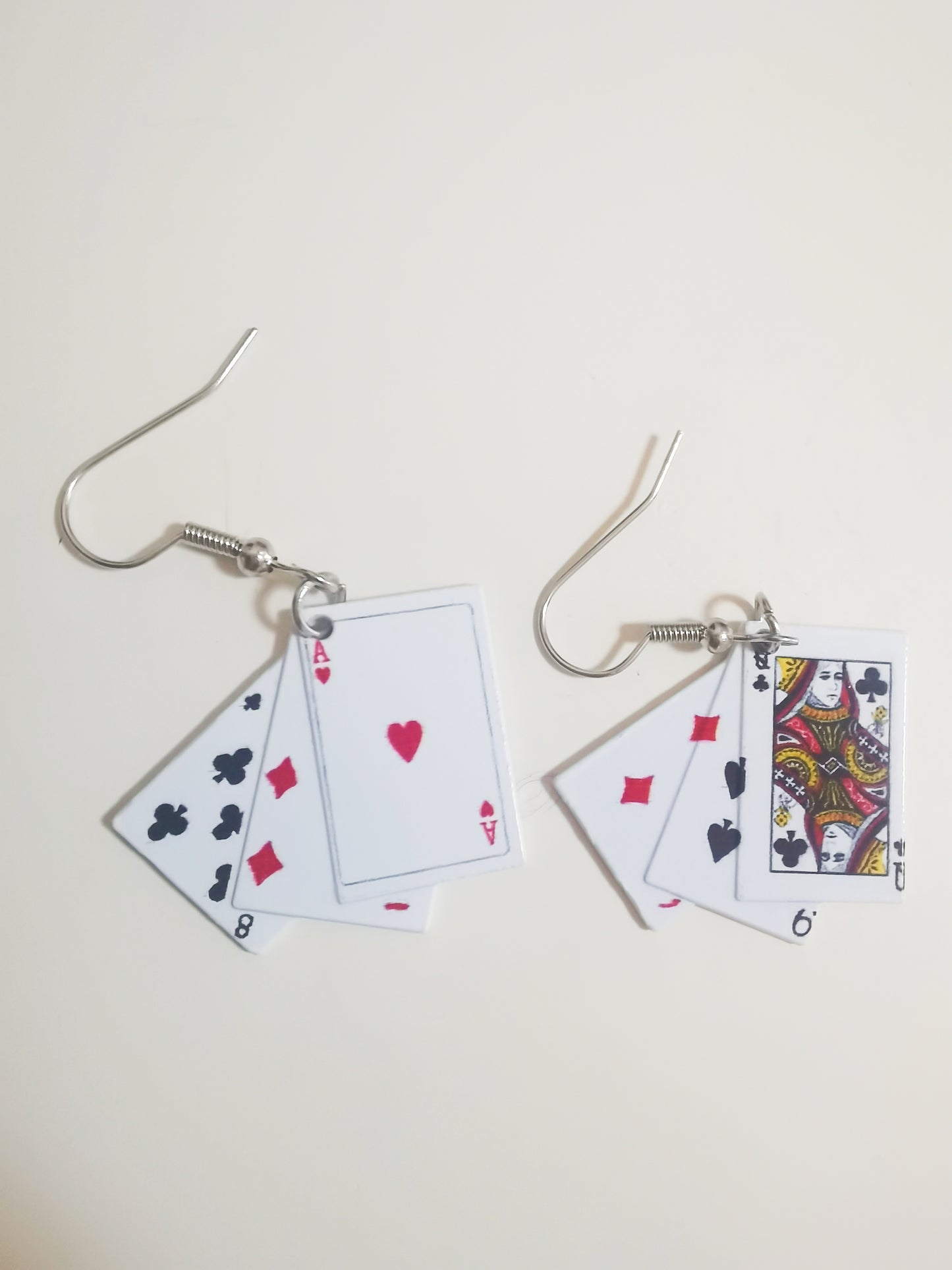 Poker Earring, creative gift funny earrings